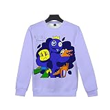KAYE Sweat-Shirt De Dessin Animé pour Enfants, Rainbow Friends Sweat-Shirt des Amis De l'arc-en-Ciel pour Enfants Et Adultes, sous-vêtements à Manches Longues Top. (9,3XL)