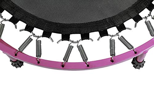 Mini Jump Trampolim Profissional 36 Molas Rosa C\ Preto