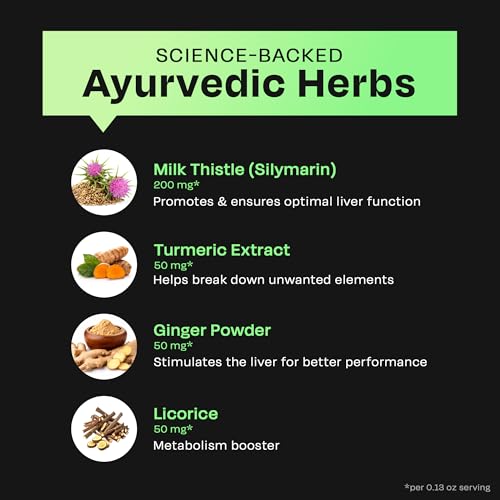 Auric Liver Detox Supplement | 120 Tablets Fizzy Water with 10 Ayurvedic Herbs | Clinically Researched Therapeutic Ingredients | Drop, Dissolve, Fizz, Drink