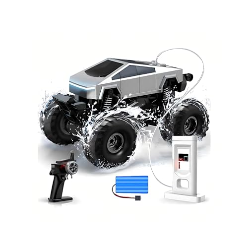 Beauenty Remote Control Car Off-Road Pick-up Truck, 4WD Waterproof Cybertruck Toy RC Cars for All Terrain,1:16 Scale Big Alloy Remote Control Truck 2.4GHz Vehicles Kids Gifts for Boys 8-12