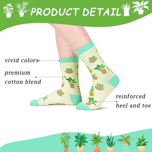 Novelty Crew Sock- Cactus Socks For Women Teens Girls CRAZY PLANT LADY Succulent Sock Nature Lover Gifts Plant Mom Christmas Birthday New Year Spring gifts4