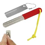 ESJNNK 釣り針研ぎ器 2個セット フックシャープナー ダイヤモンドヤスリ 両面 シャープナー 研削 削り器 釣りアクセサリー 釣り用品 キャンプ アウトドア 持ち運び便利