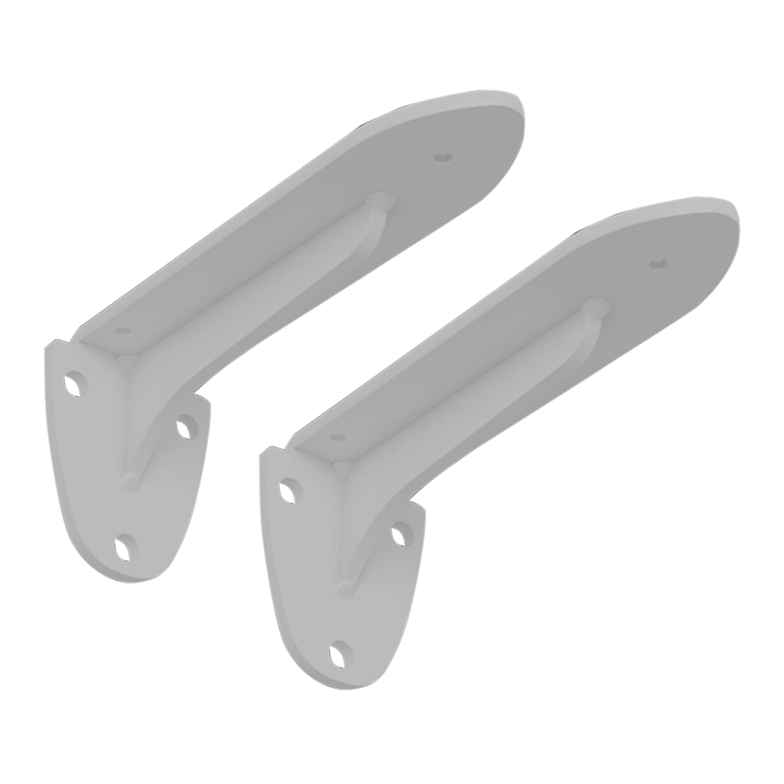 Staffa per Mensole Pesanti Bianco Carica 400 kg Staffe per Scaffali per Industria de Metallo Supporti per Mensola a Muro da 2 Pezzi per Cucina Giardino Magazzino (450mm/17.7in)