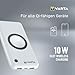 VARTA 2 in 1 Power Bank und Wireless Charger, kabelloses Ladegerät, Powerbank 15000mAh, LED Ladestandanzeige, lädt bis zu 4 Geräte gleichzeitig, inkl. USB C Ladekabel