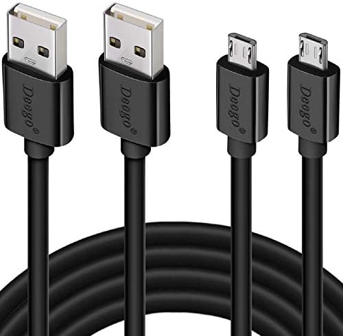 Micro USB Cable, 2 Pack Extra Long PS4 Controller Charger Cable 10ft, Durable High Speed Data Sync Android Charger Cord Compatible for Playstation 4, PS4 Slim/Pro, Samsung Galaxy S7 S6 S7 S5 S2