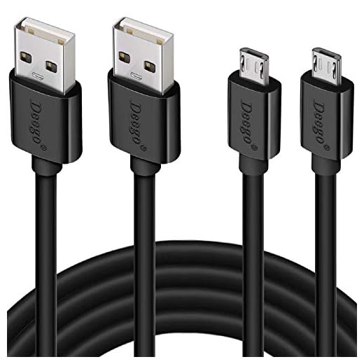 Micro USB Cable, 2 Pack Extra Long PS4 Controller Charger Cable 10ft, Durable High Speed Data Sync Android Charger Cord Compatible for Playstation 4, PS4 Slim/Pro, Samsung Galaxy S7 S6 S7 S5 S2