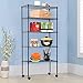 BestOffice | 5-Tier Wire Storage Shelves with Wheels | 14x30x60 | Black | Adjustable Racks | Heavy-Duty Metal Shelf, Holds Upto 220 lbs | No-Tool Assembly | Ideal for Home & Garage Shelving