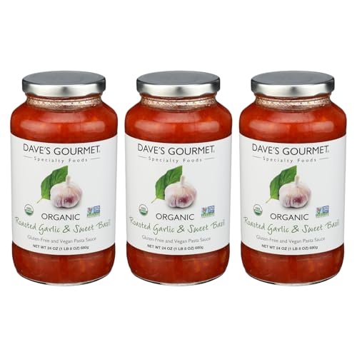 Dave's Gourmet Organic Roasted Garlic & Sweet Basil Pasta Sauce