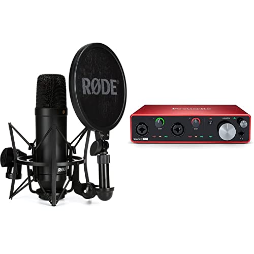 Rode Nt1Kit Cardioid Condenser Microphone Package & Focusrite Scarlett 4I4 3Rd Gen Usb Audio Interface, For Musicians, Songwriters, Guitarists, Content Creators — High-Fidelity #TOP9