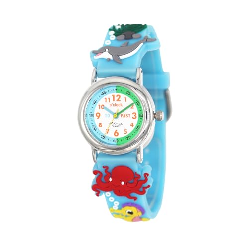 Ravel Children's Blue Sealife Time Teacher Watch - Analogue Quartz - R1513.98