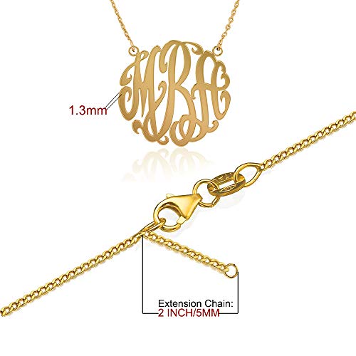 Personalized Monogram Necklace In Sterling Silver - Monogram Necklace - Initials Necklace - Monogram Necklace Personalized Jewelry… #TOP5