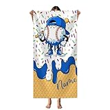 FLEXIMX Custom Towel Baseball Drip Gift with Name for Kids Adults, Personalized Quick-Dry Beach Towel Bath...