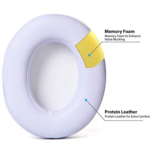 Almohadillas de reemplazo profesionales para auriculares Beats Studio 2 y Studio 3 (B0500, B0501), cuero proteico suave y espuma viscoelástica para aislamiento acústico (no compatibles con Beats Solo) miniatura 3