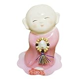 ペット仏具セット ミニ骨壷 祈り地蔵 ピンク ＆ くちなし柄 仏具敷き つき ピンク セット 美濃焼