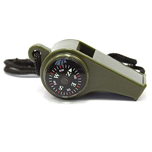 Boussole multifonction avec sifflet intégré et lanière de cou pour le camping