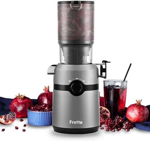 Fretta Estrattore frutta e verdura, apertura 108MM e capacità di 1L estrattore di succo