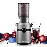 Fretta Estrattore frutta e verdura, apertura 108MM e capacità di 1L estrattore di succo, 200W centrifuga Lenta, 99% nutrienti preservati, senza BPA, facile da smontare e pulire
