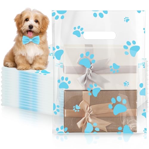 Sac plastique empreinte de chien Cholemy 100 pièces 23x30 cm