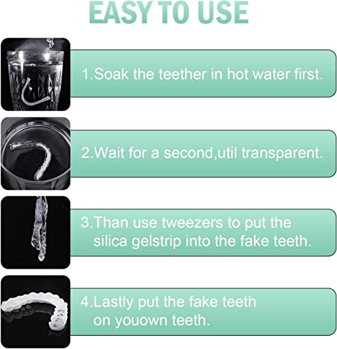 Denture Teeth Temporary Fake Teethsnap On Veneers, Snap In For Men And Women,Cover The Imperfect Teeth,No Pain No Shot Drilling,Fix Confident Smile(2 Pcs) Jq1 #TOP6