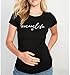 Breastfeeding Shirts for Women Double Layer Maternity Nursing Tops Distressed Acid Washed Nursing Tshirt Black