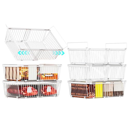 Large Freezer Organizer Bins for 10 to 20 Cu.Ft,6 Pack , Leak-Proof Bottom