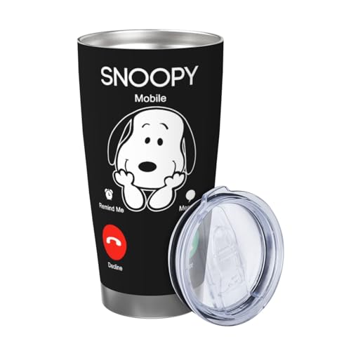 マグカップ スヌーピー (1) コーヒーカップ コンビニカップ 保冷 保温 タンブラー ステンレス製 大容量 真空断熱マグ 蓋付き 持ち運び 直接ドリップ 車用 600ml Straw Three-piece Set