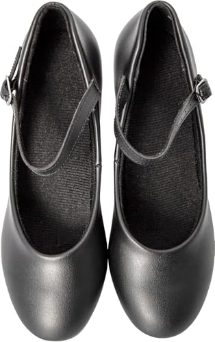 Image of Linodes PU Leather Ankle Strap Character Shoe 1.55'' Dance Shoes for Women-UPD