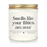 Niyewsor 60th Birthday Gifts for Women Men, Sixty Birthday Candle, 1966 60th Birthday Decorations for Woman Men, 60 Year Old Bday Gifts for Friends, Sister, Mom, Dad, Handmade, 7oz