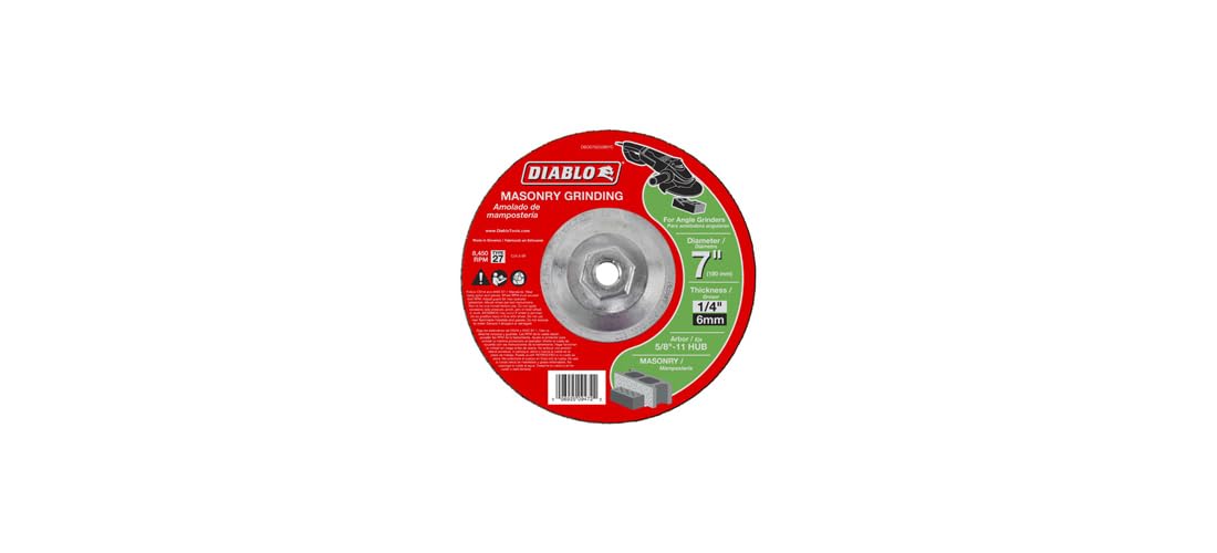 Diablo Diamond Rim Cup Wheel for Fast Masonry Grinding - 4-1/2" Diameter, L-Segment Design, 5/8"-11 Arbor, Dry Use, Max 13,280 RPM - DMACW0450