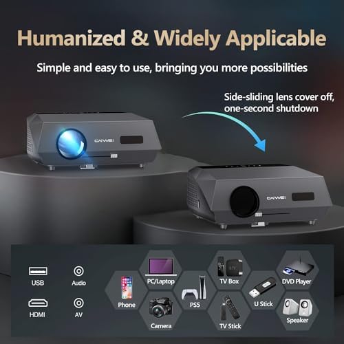 Auto Focus Projector 4K WiFi6 HDR,Smart Daylight 5G Projector 1200ANSI High Lumens with Bluetooth HDMI USB Ethernet Apps,LED Native 1080P Ceiling Mounted Projector for Home Cinema Gaming Outdoor Movie