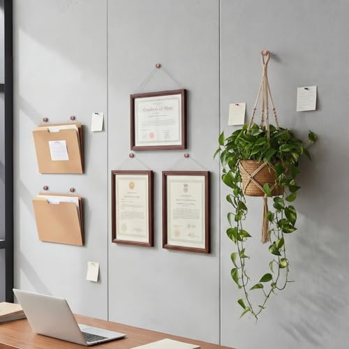 Image of Hotop 25 Pcs Double Headed Picture Hangers Nails Small Head Hanging Nails Picture Photo Hanging Hook Pins Decorative Nail Hook Hangers for Home Office School (Red Bronze)