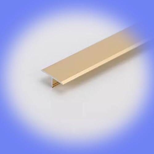 Miniatura 10 de NILZA Tira de umbral de aluminio de 36 pulgadas, tira de transición de suelo de moldura en T, tiras de cubierta de transición de 45 pulgadas, tira