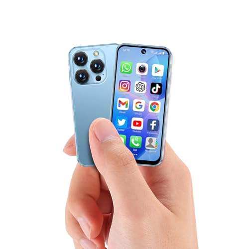 YOHOPE Mini Smartphone, 3,88 Zoll HD Bildschirm, Dual-SIM mit Dual Standby, Face ID Gesichtserkennung, geeignet für Kinder und Studenten als Backup-Telefon, ohne Sperre (Blu-3G)