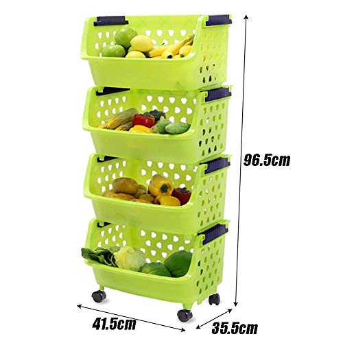 Wózek użytkowy z kółkami, mobilna półka do przechowywania, wózek do serwowania do salonu piękności i narzędzi, trwały plastikowy stojak na owoce, warzywa, odzież i rozmaitości