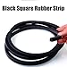 Black Square Rubber Strip 4mm-8mm High Temperature Solid Cord Rod Bar Seal Cord Gasket for Industrial Machinery DIY Projects(5m,4mm*4mm)