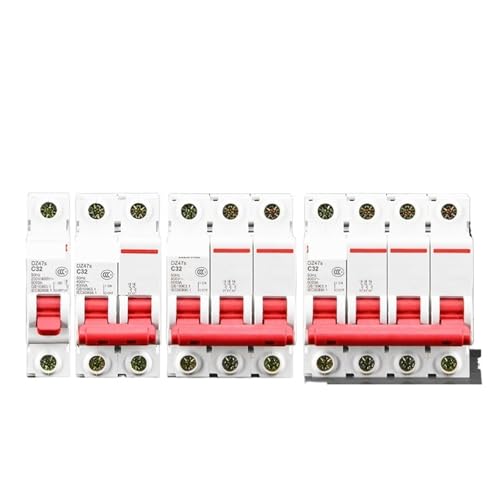Disjoncteur DZ47S 4P 6A Type C 380V pour tableau électrique triphasé