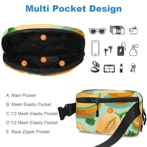 Riñonera cruzada Hami Melon multicolor para llevar el teléfono 5