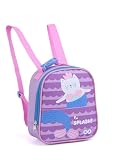 Mochilinha Lancheira Térmica Infantil Zoop Sereia, Roxo, 23x18x8 cm, com Alças Ajustáveis e Elástico Interno