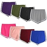 SUBANG 8 Pack Women Sports Shorts Cotton Yoga Shorts Workout Summer Shorts Running Athletic Shorts...
