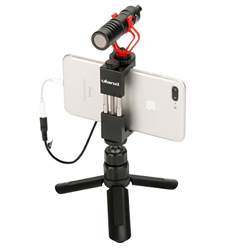 Ulanzi Aluminum Phone Tripod Mount With Cold Shoe Mount, Smartphone Video Rig Tripod Mount Adapter For Iphone 11 Pro Max Xs X 8 Plus Samsung Galaxy Google Pixel Oneplus One Sony Mobile Phones #TOP6