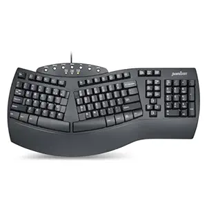 Perixx PERIBOARD-512 Wired Natural Ergonomic Design Split Keyboard (Black - Bulky Size 19.09
