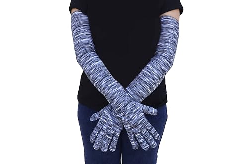 Image of Women's Driving Gloves, Printed Cotton Full Hand Summer Gloves for Protection from Sun Burn /Heat /Pollution (Pack of 1 Pair)