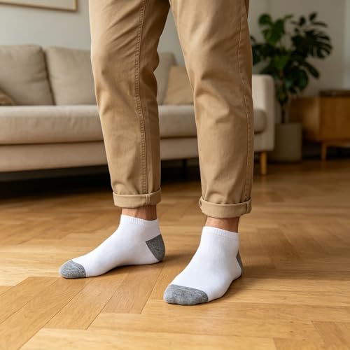 Image of 12-30 Pairs Low Cut Ankle Socks for Men Thin Breathable Casual No Show Athletic Socks Bulk