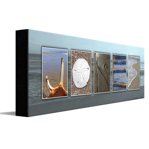 Personal-Prints COASTAL BEACH or Nautical Personalized Name Art Décor or Gift |Customized Beach Canvas Wall Art Gift (6'x18' Stretched Canvas)
