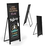 Ilyapa Chalk Board Sign Board 46' x 18' Black Large Reversible Chalkboard Signs Outdoor Menu Boards for...