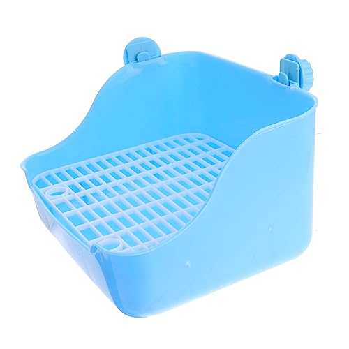 Yardwe Litière pour Petits Animaux Toilette Coin avec Design Élégant pour Hamsters Gerbilles Chinchillas Cochons Et Bleu