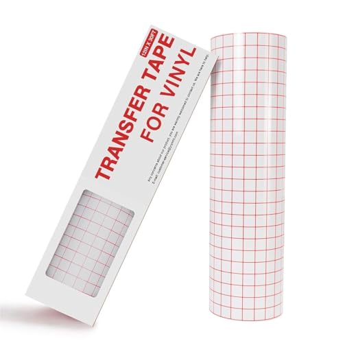 YRYM HT Transferfolie Plotter für Plotterfolie, 30,5cm x 914cm Übertragungsfolie Plotter für Silhouette Cameo, Transferfolie für Partydekoration, Becher, Fenster und Aufkleber