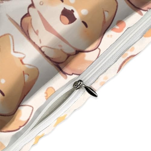 Housse de couette fermeture éclair facile parure lit chien 3D - 7