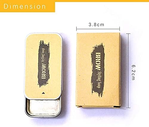 2Pcs Eyebrow Soap Kit, Brows Styling Soap, Brows Gel Styling Pomade for Natural Brows,Long Lasting Waterproof Smudgeproof,3D Feathery Brows Makeup Balm