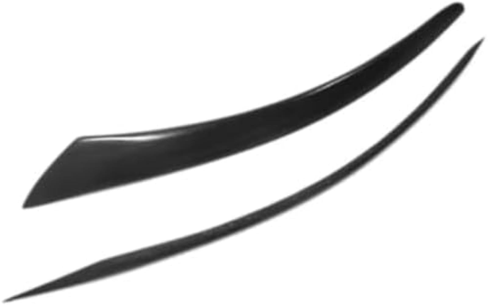 Listwa ozdobna reflektorów, dla Volvo S40 V50 2004–2010, 2012 – czarna listwa ozdobna reflektorów, element dekoracyjny, naklejka na przednią część reflektorów Stylizacja przedniej listwy